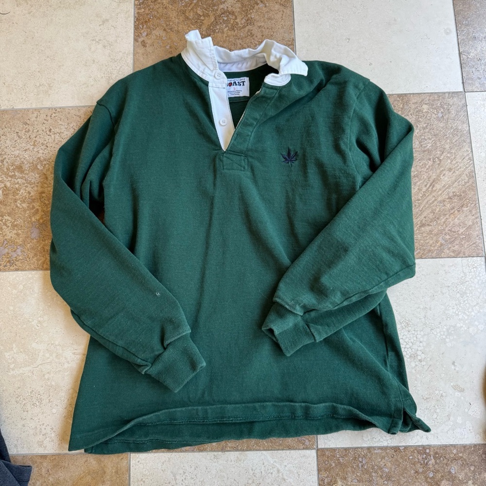 Blast Green Men's Collared Sweatshirt